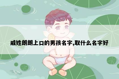 戚姓朗朗上口的男孩名字,取什么名字好